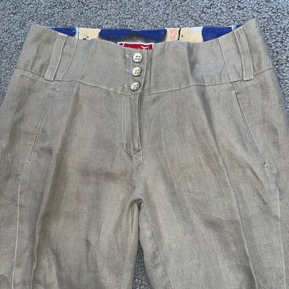 ADVENTURES DES TOILES Tribal Beaded Tapered Leg Trouser Pants Slacks - EUC - 38 - Picture 2 of 14